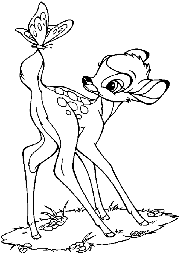 bambi gratis malvorlagen für kindern bilder ausdrucken
